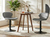 2-Pack Adjustable Height Bar Stools with 360&deg Swivel, Dutch Velvet Upholstered Bar Chai - Gray 69551069