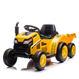 ZUN 12V Kids Ride On Electric Tractor Black Knight,Kids Ride On Toy.2WD,Non-skid tires, steering wheel, W1396P172856