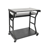 Moveable Four-wheel Computer Desk Black 05528576