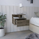 ZUN Adele Floating Nightstand with Drawer and Open Storage Shelves B200P188830