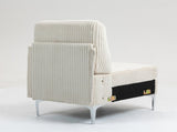 Modular Sectional Sofa Armless Seat Module, Corduroy Sectional Couch, Single Couch Modular Armless W3098P257002