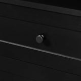 Black Triangle Tall Cabinet with 3 Drawers and Adjustable Shelves for Bathroom, Kitchen or Living 02825158