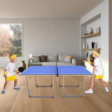 6ft Mid-Size Table Tennis Table Foldable & Portable Ping Pong Table Set for Indoor & Outdoor Games 88950035