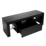 Elegant Household Decoration LED TV Cabinet with Single Drawer Black 93609481
