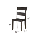Haddie Distressed Walnut Finish Side Chair B2726P283281
