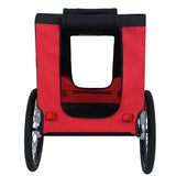 Large Folding Bike Trailer Dogs 120LB Capacity All-Terrain Pet Carrier, Durable Steel Frame W1364P268358