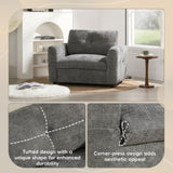 42*33" Single Sofa, Armchair with Wide Seat, Dual-port Charger, Pull-line & Tufted Design, N723P305133E