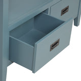 36'' Farmhouse Pine Wood Console Table Entry Sofa Table with 4 Drawers & 1 Storage Shelf for 51459080