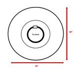 ZUN 11" H x 30" W Fiber Reinforced Concrete Propane Gas Outdoor Fire Pit Table with Lid B120P198393