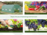 15' x 7' x 7' Walk-in Tunnel Hoop Greenhouse, Steel Frame with PE Cover & Roll-up Zipper Door 55194468