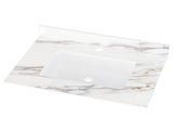 31 Inch Marble Vanity Top, Bathroom Vanity Top with Undermount Rectangular Middle Sink and 4" Height 43865004