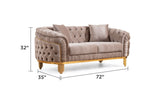 Vanessa Modern style Loveseat made with wood in Taupe 698781233245