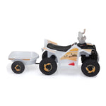 ZUN 6V Kids Electric ATV, Toddler Ride on Car with Trailer, Music, Bluetooth Power Display for Boys W2181P160385