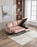 ZUN Sectional Sofa Reversible Sectional Sleeper Sectional Sofa with Storage Chaise 72737954