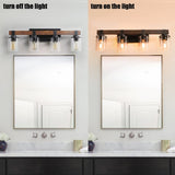 (Same as W1340119957/L1016) 4-Lights Farmhouse Vanity Lights Fixture Rustic Light Fixture W1340P206656
