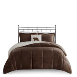 Full/Queen Plush to Sherpa Down Alternative Comforter Set B035100492