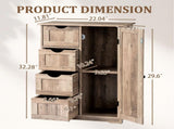 Washed gray MDF with melamine veneer, 56*30*80cm, 4 drawers, 1 door, bathroom vanity 66692170