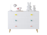 Kids 3 Drawer Dresser, Baby Nightstand for Bedroom, Storage Cabinet for Toddler Child for Living 81589726