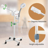 ZUN 2 in 1 Facial Steamer with 3X Magnifying Lamp, Esthetician Steamer Professional Aromatherapy 91973185