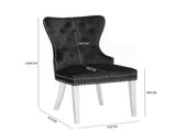 Erica with stainless steel Legs Black 808857623171