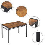 ZUN Dining Table Set for 4, Kitchen Table with 2 Chairs and a Bench, 4 Piece Kitchen Table Set for Small 78488543