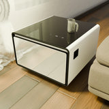 Modern Smart Side Table with Built-in Fridge, Wireless Charging, Temperature Control, Power Socket, W1172P178864