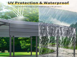 Outdoor Carport, 10 X 15 FT Carport, Heavy Duty Carport Canopy with Galvanized Steel Roof and Frame, 75273525