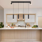 ZUN Angelina 6 - Light Matte Black Kitchen Island Pendant[No Bulb][Unable to ship on weekends, please 82077790