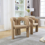 COOLMORE Contemporary Designed Velvet Fabric Upholstered Accent/Dining Chair /Barrel Side Chairs W395P224766