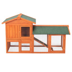 ZUN 61" Wooden Chicken Coop Hen House Rabbit Wood Hutch Poultry Cage Habitat 64177676