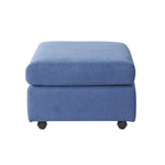 ZUN Enda Oversized Living Room Pillow Back Cuddler Arm Chair with Ottoman T2574P196964
