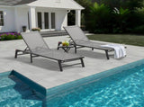 Assemble-Free Chaise Lounge Outdoor, Aluminum Outdoor Chaise Lounge Set of 2 , Patio Lounger W5756P485212