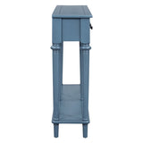 TREXM Retro Console Table with 4 Drawers and Open Shelf, perfect for Entryways, Living Rooms, and N715P202860M