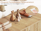 4-Tier Removable Shelf Shoe Organizer, Farmhouse Wooden Shoe Cabinet with Anti-Tip Hardware for 30500270