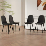 ZUN Modern Minimalist Black Dining Chair Set - Four Chairs per Box, Stable and Comfortable.Modern W1151P224750