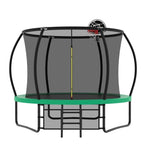 ZUN 10FT Pumpkin Trampoline, Outdoor Trampoline with Basketball Hoop, Enclosure Net and Ladder W1163P148156