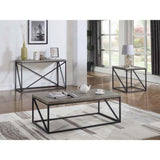 Sonoma Grey and Black Rectangular Sofa Table B062P153618