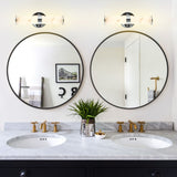 Resin Imitation Marble and Chrome Wall Sconce, Set of 2,Modern Vertical Light Fixture for Bathrooms, W1340P189552