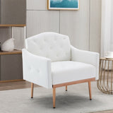 ZUN Accent Chair ,leisure single sofa with Rose Golden feet 35743683