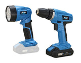 20V Cordless 1.3Ah Lithium-Ion Drill & Flashlight Kit Cordless Lamp B082P241364