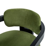 ZUN Indoor Upholstered Wood Dining Chair,Green+Black N768P221635E