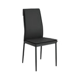 ZUN Dining chairs set of 4, Black modern kitchen chair with metal leg W24154187