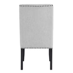 ZUN Hirima Modern Elegance Dining Chairs Set of 2 - Light Gray Upholstery with Matte Black Nailhead Trim T2574P248596