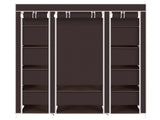 69" Portable Clothes Closet Wardrobe Storage Organizer with Non-Woven Fabric Quick and Easy to 84183765