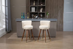 ZUN COOLMORE Counter Height Bar Stools Set 2 for Kitchen Counter Solid Wood Legs with a fixed height W153968291