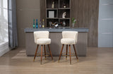 ZUN COOLMORE Counter Height Bar Stools Set 2 for Kitchen Counter Solid Wood Legs with a fixed height W153968291