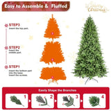 Artificial 6ft Green Christmas Tree with 1168 PE/PVC Mixed Branch Tips, Hinged Premium & Foldable 19635605