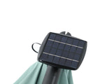 10ft Solar LED Offset Hanging Market Patio Umbrella W640140293