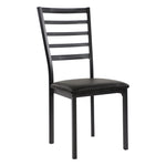 ZUN Black Finish Side Chairs Set of 4 Metal Frame Casual Dining Furniture B011P262350