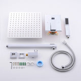 Bathroom Luxury Rain Mixer Combo Set Wall Mounted Rainfall Shower Head System Polished Chrome, W1932123650